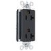 Pass And Seymour PlugTail Duplex Decorator 20A/125V Black (PT26352BK)