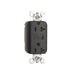 Pass And Seymour PlugTail Surge Protective Duplex Receptacle 20A/125V Alarm Black (PT5362BKSP)