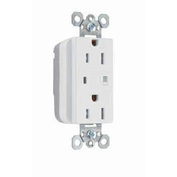 Pass And Seymour PlugTail Surge Protective Duplex Receptacle Tamper-Resistant 15A/125V Alarm White (PTTR5262WSP)