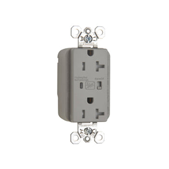 Pass And Seymour PlugTail Surge Protective Duplex Receptacle Tamper-Resistant 20A/125V Alarm Gray (PTTR5362GRYSP)