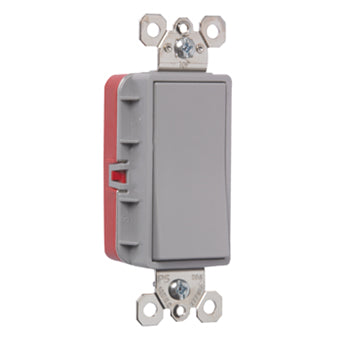 Pass And Seymour PlugTail Switch Decorator 20A 120/277V 1P Gray (PT2621GRY)