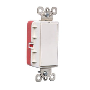 Pass And Seymour PlugTail Switch Decorator Illuminated 20A 120V 1P White (PT2625W)