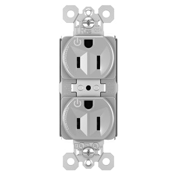 Pass And Seymour PlugTail Tamper-Resistant Plug Load Duplex 15A125V Dual Control Gray (PTTR5262CDGRY)