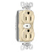 Pass And Seymour PlugTail Tamper-Resistant Plug Load Duplex 15A125V Dual Control Ivory (PTTR5262CDI)