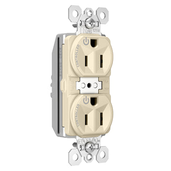 Pass And Seymour PlugTail Tamper-Resistant Plug Load Duplex 15A125V Dual Control Light Almond (PTTR5262CDLA)