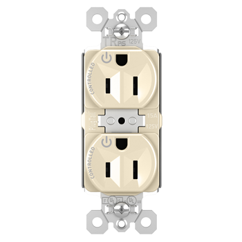 Pass And Seymour PlugTail Tamper-Resistant Plug Load Duplex 15A125V Dual Control Light Almond (PTTR5262CDLA)