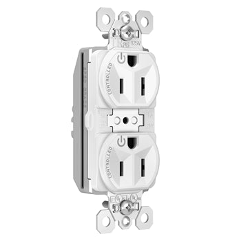 Pass And Seymour PlugTail Tamper-Resistant Plug Load Duplex 15A125V Dual Control White (PTTR5262CDW)