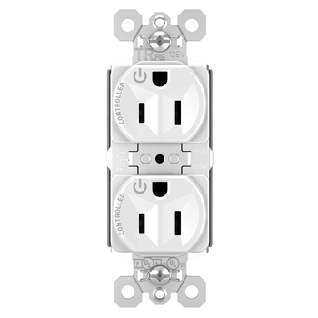Pass And Seymour PlugTail Tamper-Resistant Plug Load Duplex 15A125V Dual Control White (PTTR5262CDW)