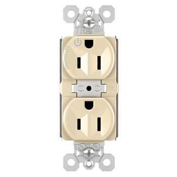 Pass And Seymour PlugTail Tamper-Resistant Plug Load Duplex 15A125V Half Control Ivory (PTTR5262SCCHI)