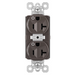Pass And Seymour PlugTail Tamper-Resistant Plug Load Duplex 20A 125V Dual Control Brown (PTTR5362CD)