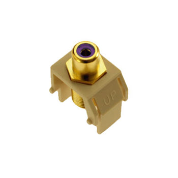 Pass And Seymour Purple RCA To F-Connector Ivory M20 (WP3466IV)