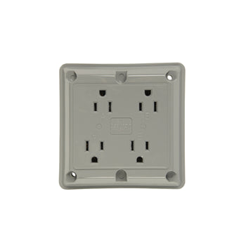 Pass And Seymour Quad Receptacle 15A 125V Gray (415GRY)