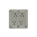 Pass And Seymour Quad Receptacle 15A 125V Gray (415GRY)