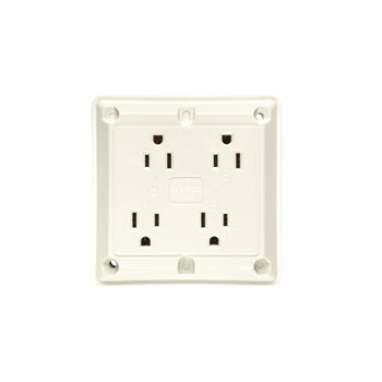 Pass And Seymour Quad Receptacle 15A 125V White (415W)