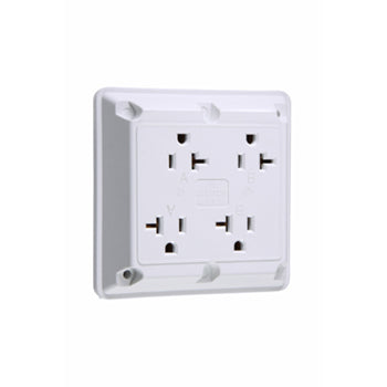 Pass And Seymour Quad Receptacle 20A 125V White (420W)