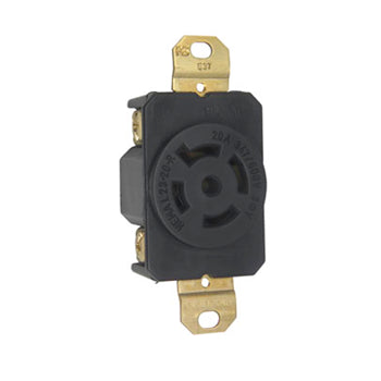 Pass And Seymour Receptacle Single 5W 20A 347/600V Turnlok (L2320R)