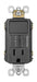 Pass And Seymour Radiant 15A Self-Test GFCI Switch No Plate Black (1597SWTTRBKCCD4)