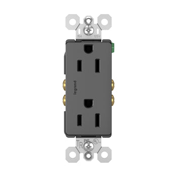 Pass And Seymour Radiant 15A/125V Tamper-Resistant Duplex Receptacle White (885TRBK)