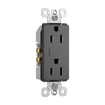 Pass And Seymour Radiant 15A/125V Tamper-Resistant Duplex Receptacle White (885TRBK)