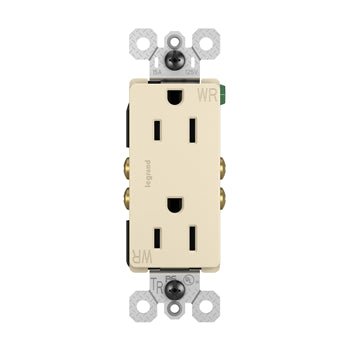 Pass And Seymour Radiant 15A/125V Weather-Resistant Duplex Receptacle Light Almond (885TRWRLA)