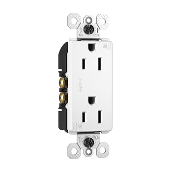 Pass And Seymour Radiant 15A/125V Weather-Resistant Duplex Receptacle White (885TRWRW)