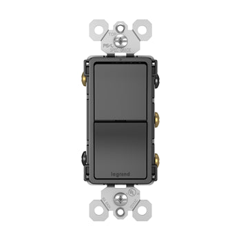 Pass And Seymour Radiant 2 Switch Single Pole/3Way And Single Pole/3Way Black (RCD33BK)