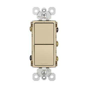 Pass And Seymour Radiant 2 Switch Single Pole/3Way And Single Pole/3Way Ivory (RCD33I)