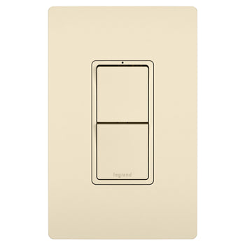 Pass And Seymour Radiant 2 Switch Single Pole/3Way And Single Pole/3Way Light Almond (RCD33LA)