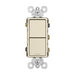 Pass And Seymour Radiant 2 Switch Single Pole/3Way And Single Pole/3Way Light Almond (RCD33LA)
