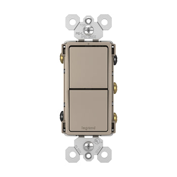 Pass And Seymour Radiant 2 Switch Single Pole/3Way And Single Pole/3Way Nickel (RCD33NICC6)