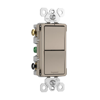 Pass And Seymour Radiant 2 Switch Single Pole/3Way And Single Pole/3Way Nickel (RCD33NICC6)