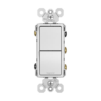 Pass And Seymour Radiant 2 Switch Single Pole/3Way And Single Pole/3Way White (RCD33W)