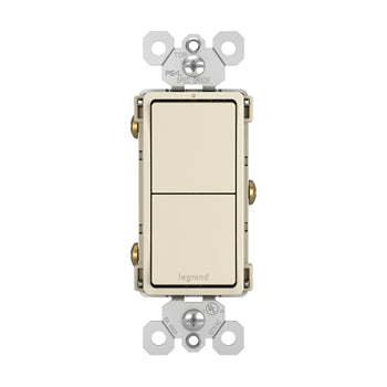 Pass And Seymour Radiant 2 Switch Single-Pole And Single-Pole Light Almond (RCD11LA)