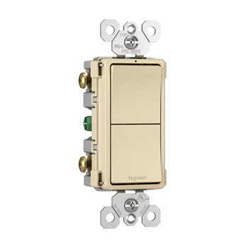 Pass And Seymour Radiant 2 Switch Single-Pole And Single-Pole Ivory (RCD11I)