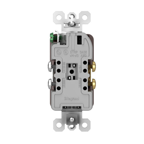 Pass And Seymour Radiant 20A Tamper-Resistant Duplex Receptacle Dark Brown (TR26352RDBCC6)
