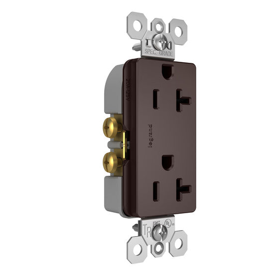 Pass And Seymour Radiant 20A Tamper-Resistant Duplex Receptacle Dark Brown (TR26352RDBCC6)