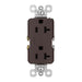 Pass And Seymour Radiant 20A Tamper-Resistant Duplex Receptacle Dark Brown (TR26352RDBCC6)