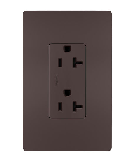 Pass And Seymour Radiant 20A Tamper-Resistant Duplex Receptacle Dark Brown (TR26352RDBCC6)