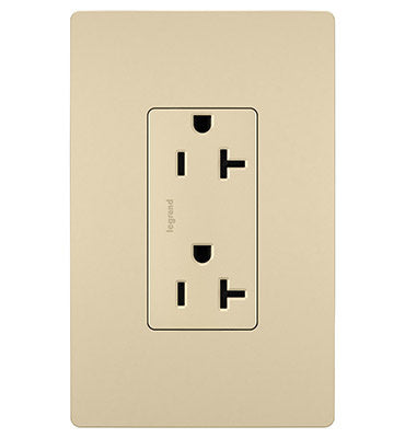 Pass And Seymour Radiant 20A Tamper-Resistant Duplex Receptacle Ivory (TR26352RI)