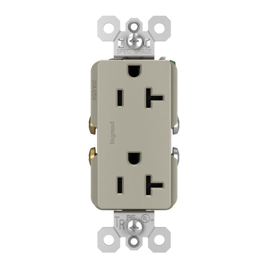 Pass And Seymour Radiant 20A Tamper-Resistant Duplex Receptacle Nickel (TR26352RNICC6)