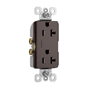 Pass And Seymour Radiant 20A Tamper-Resistant Duplex Receptacle Brown (TR26352R)