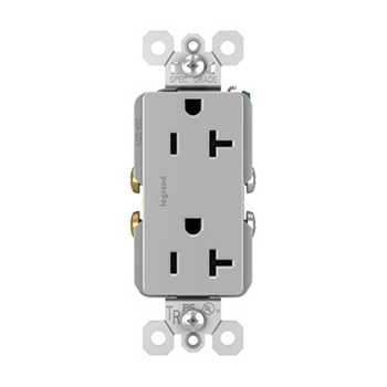 Pass And Seymour Radiant 20A Tamper-Resistant Duplex Receptacle Gray (TR26352RGRY)