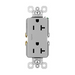 Pass And Seymour Radiant 20A Tamper-Resistant Duplex Receptacle Gray (TR26352RGRY)