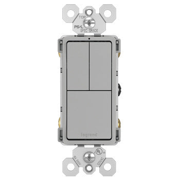 Pass And Seymour Radiant 3 Switch Single Pole/3-Way And Single-Pole And Single-Pole Gray (RCD113GRY)