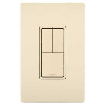 Pass And Seymour Radiant 3 Switch Single Pole/3-Way And Single-Pole And Single-Pole Light Almond (RCD113LA)