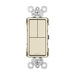 Pass And Seymour Radiant 3 Switch Single Pole/3-Way And Single-Pole And Single-Pole Light Almond (RCD113LA)