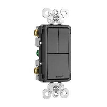 Pass And Seymour Radiant 3 Switch Single Pole/3-Way And Single-Pole And Single-Pole Black (RCD113BK)