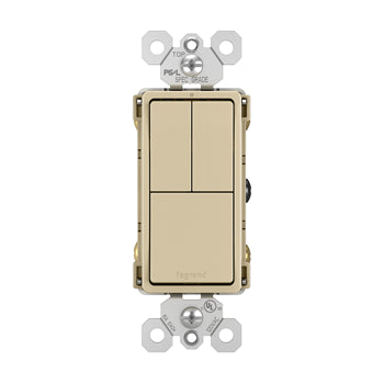 Pass And Seymour Radiant 3 Switch Single Pole/3-Way And Single-Pole And Single-Pole Ivory (RCD113I)