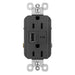 Pass And Seymour Radiant 3.1 Hybrid A/C USB And 15A Duplex Black (R26USBACBK)