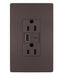 Pass And Seymour Radiant 3.1 Hybrid A/C USB And 15A Duplex Dark Brown (R26USBACDBCCV4)